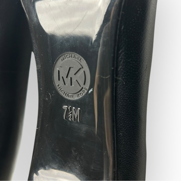 Michael Kors Dorothy Black Leather Pumps Pointed Toe High Heels 7.5 - Picture 11 of 11